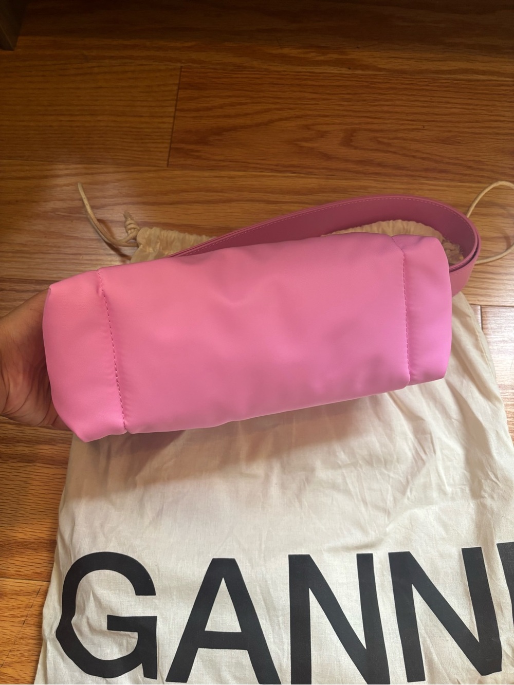 Ganni Bubblegum Pink Shoulder Bag - Picture 4 of 5
